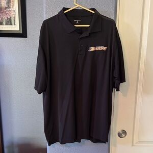 Anaheim Ducks Black Polo Shirt with Embroidered Logo